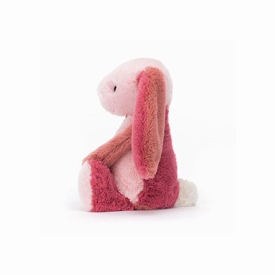 Jellycat Bashful Patchwork Coralia Conejitos | VAPW-57918